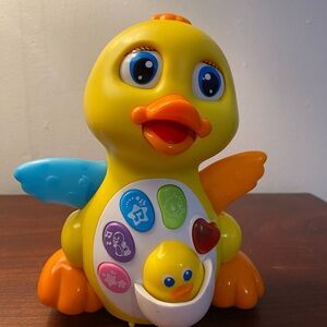 Interactive musical flapping quacking duck